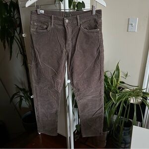 Mother The Dropout in Hopscotch Brown Corduroy Jeans Size 28